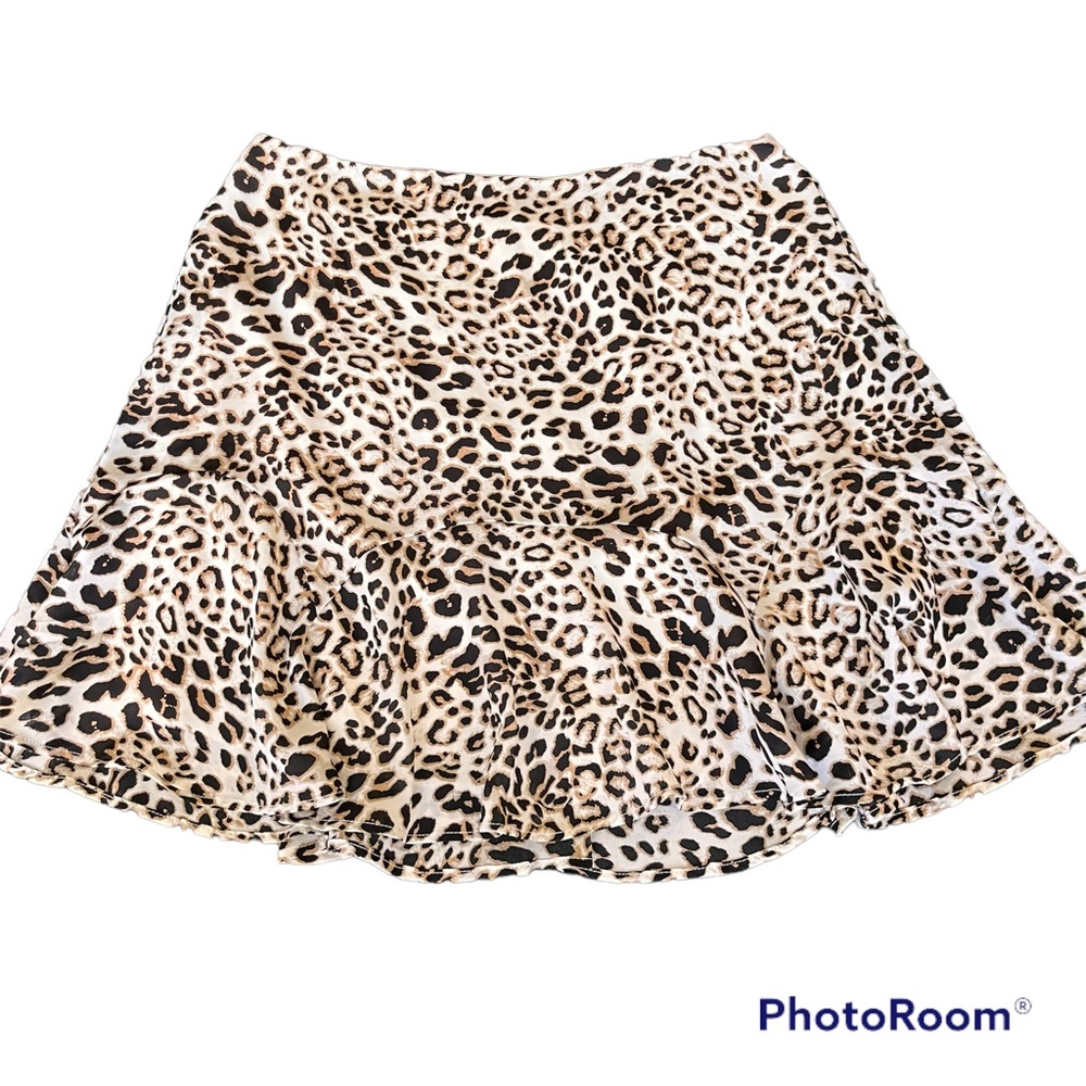 Flared Leopard Print Align Skirt